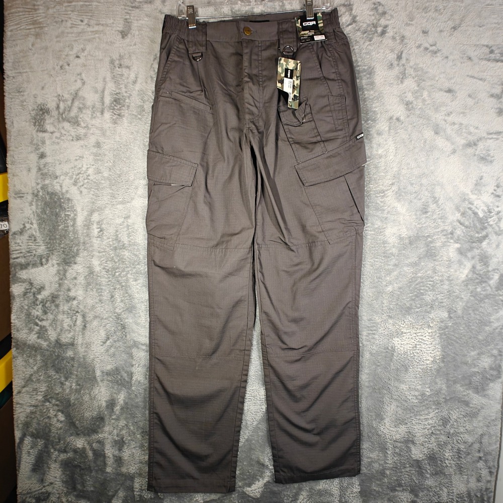 CQR Tactical Pants Mens 32x34 Charcoal Gray Ripstop Cargo Work Trousers TLP107